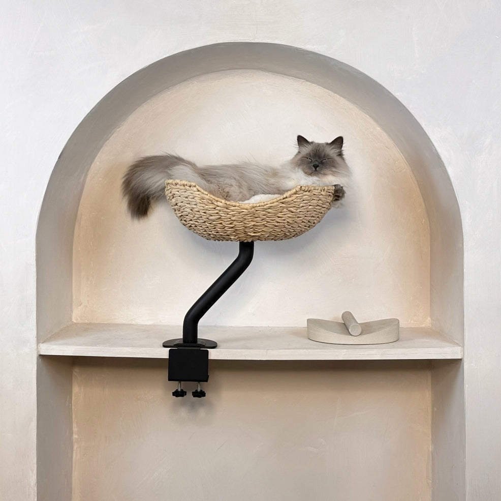 ERGO PURRCH - The Sustainable Desk-Mounted Cat Bed